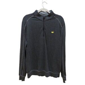 MASTERS TECH 1/4 Zip Gray Performance Golf Pullover Top in Gray - Men's Size M